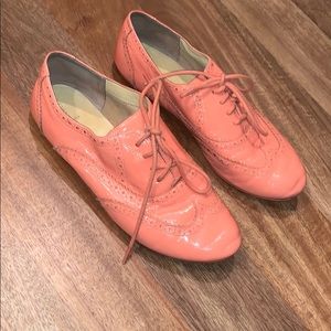 Patent leather coral Cole Haan oxfords